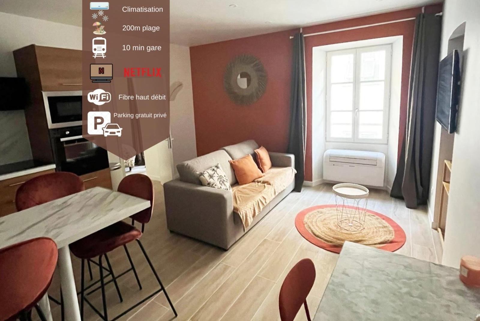 Sublime T2/ Cosy/ Clim/ Parking/Plage Menton Eksteriør bilde